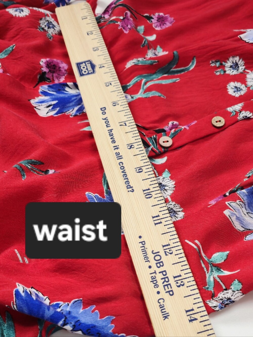 Band of Gypsies Off Shoulder Ruffle Sleeve Red Floral Maxi Dress & Blue Blooms - Picture 9 of 16